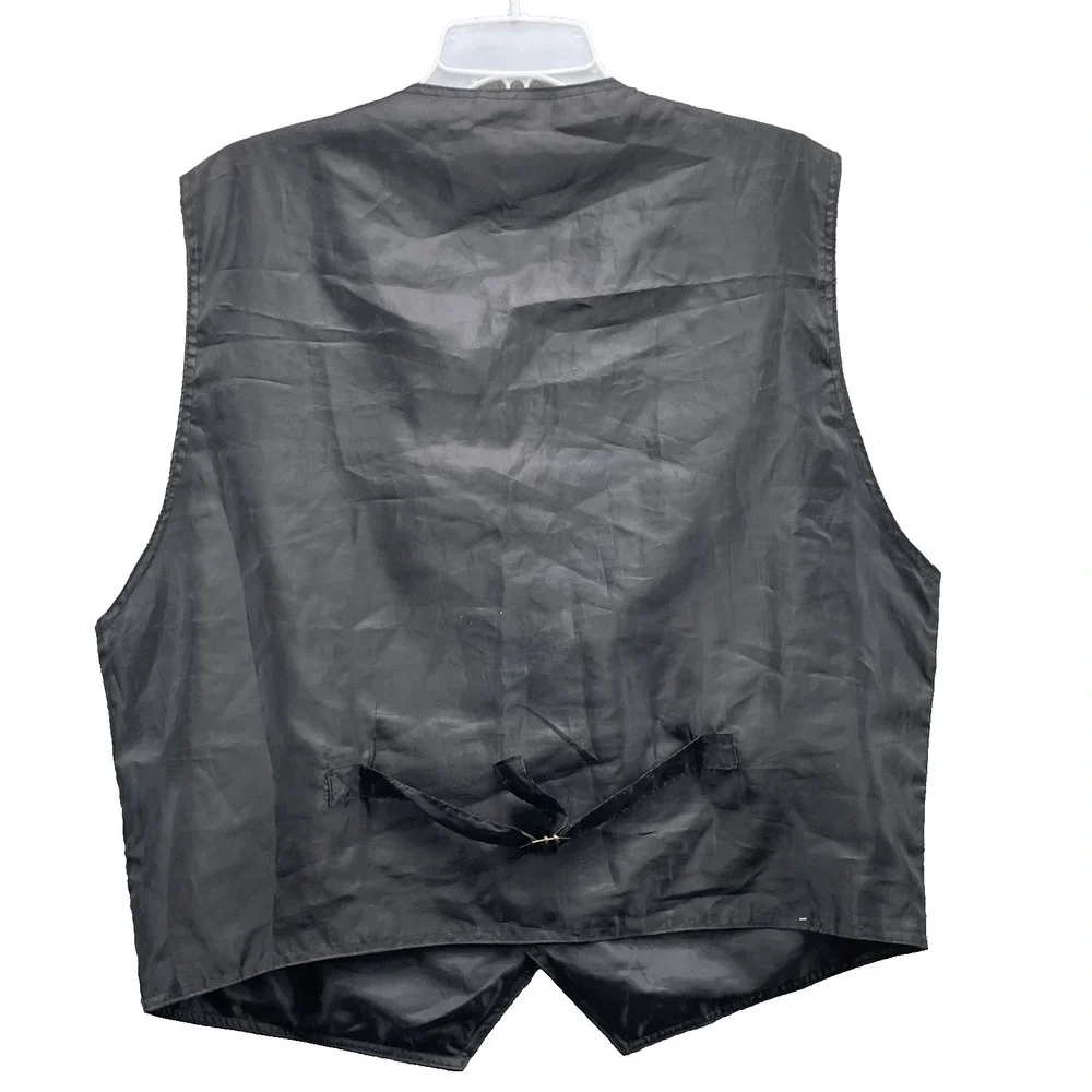 Basic Editions Suede Leather Vest Men's Large Moto Western 90's Cowboy Ren Faire
